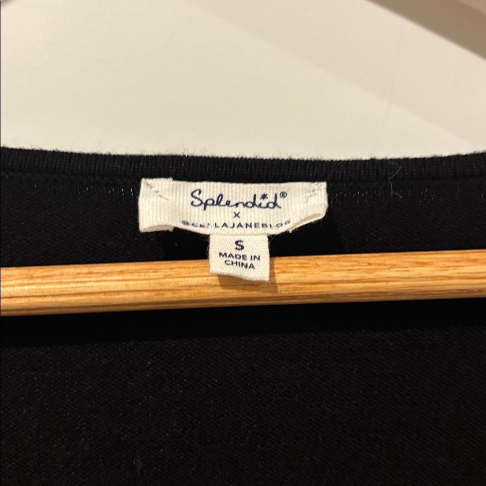 Splendid x Cella Jane Black Long Sleeve Sweater Dress - Picture 6 of 8